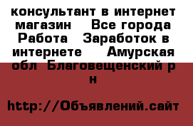 консультант в интернет магазин  - Все города Работа » Заработок в интернете   . Амурская обл.,Благовещенский р-н